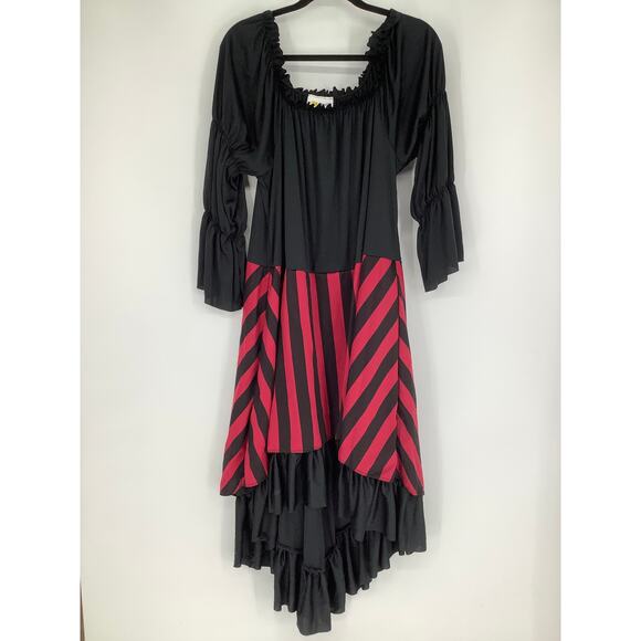 California Costumes Womens Plus 3X Black Red Pirate Wench Dress Halloween K30-16 - Picture 6 of 8